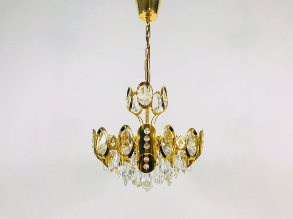 Elegant Brass Chandelier by Palwa, Germany 1960s