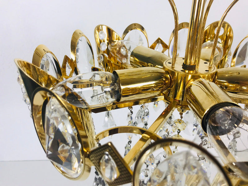 Elegant Brass Chandelier by Palwa, Germany 1960s