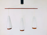 Mid-Century Modern Danish Teak Hanging Lamp, 1960s