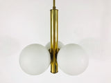 Mid-Century 3-Arm Brass Ceiling Lamp from Kaiser, Germany, 1960s