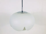 Peill and Putzler Artichoke Space Age White Glass Pendant Lamp, Germany, 1970s