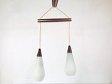 Mid-Century Modern Danish Teak Hanging Lamp, Denmark, 1960s