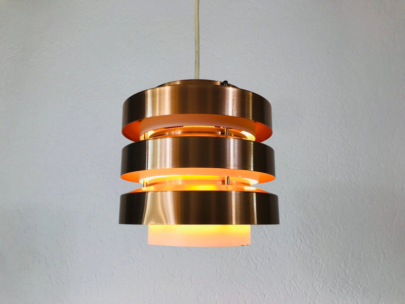 Danish Copper Hanging Lamp, 1960s