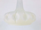 Large Peill and Putzler Space Age White Glass Pendant Lamp, Germany, 1970s