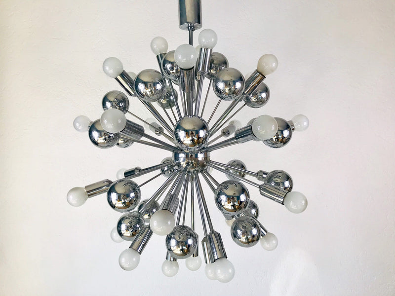 Mid-Century Modern Chrome Sputnik Chandelier by Cosack, Germany, 1960s