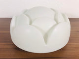 Peill and Putzler Artichoke Space Age White Glass Flush Mount, Germany, 1970s