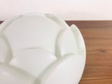 Peill and Putzler Artichoke Space Age White Glass Flush Mount, Germany, 1970s