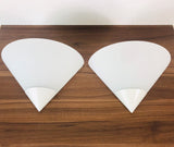 Pair of Metal and Opal Glass Wall Lamps by Glashütte Limburg, Germany, 1980s