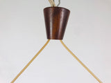 Mid-Century Modern Danish Teak Hanging Lamp, Denmark, 1960s