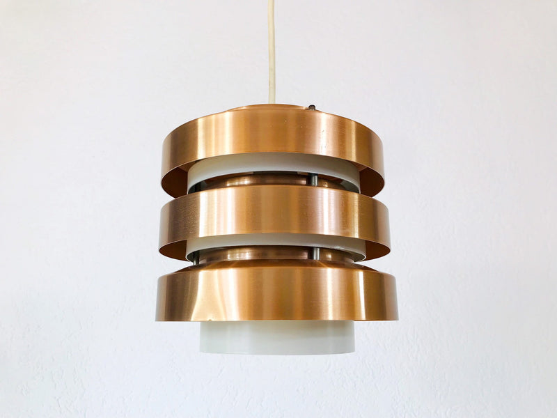 Danish Copper Hanging Lamp, 1960s