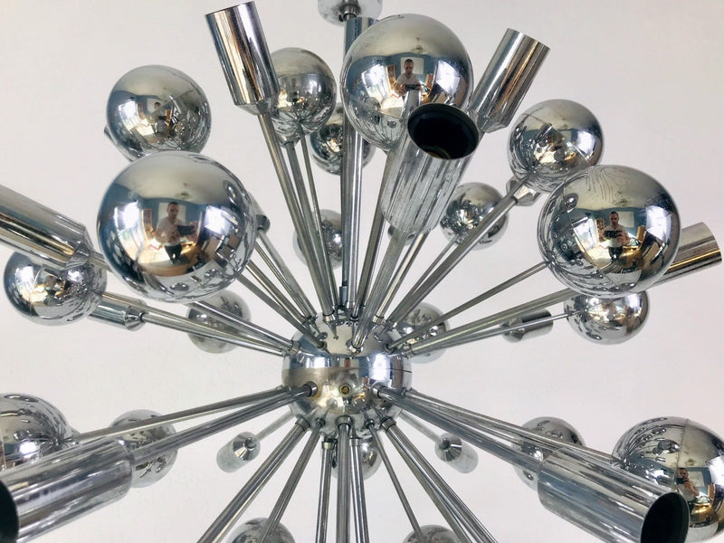 Mid-Century Modern Chrome Sputnik Chandelier by Cosack, Germany, 1960s