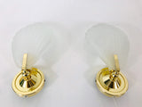Pair of 2 Golden Italian Wall Lamps, Italy, 1980s