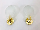 Pair of 2 Golden Italian Wall Lamps, Italy, 1980s