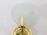 Pair of 2 Golden Italian Wall Lamps, Italy, 1980s