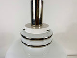Sölken Space Age White Glass Pendant Lamp, Germany, 1970s