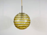 1 of 7 Mid Century Modern Murano Glass Ball Pendant Lamp by Doria, Germany, 1960s