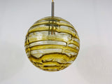 1 of 7 Mid Century Modern Murano Glass Ball Pendant Lamp by Doria, Germany, 1960s