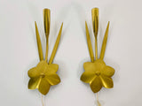 Pair of Sputnik Brass Wall Lamps, Germany, 1960s