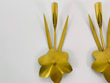 Pair of Sputnik Brass Wall Lamps, Germany, 1960s