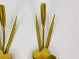 Pair of Sputnik Brass Wall Lamps, Germany, 1960s