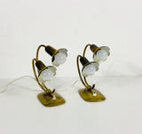 Pair of 2 Beautiful Brass Table Lamps, Germany 1960s