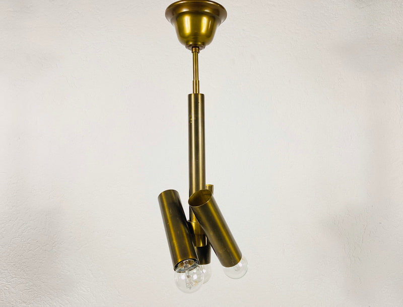Italian Brass and Metal Sputnik Chandelier, Italy, 1960s