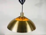 Danish Brass Hanging Lamp, Denmark, 1970s