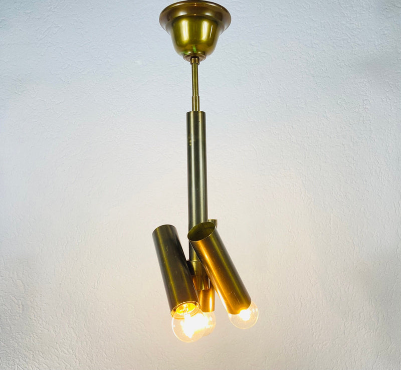 Italian Brass and Metal Sputnik Chandelier, Italy, 1960s