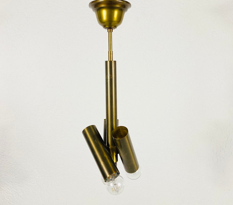 Italian Brass and Metal Sputnik Chandelier, Italy, 1960s