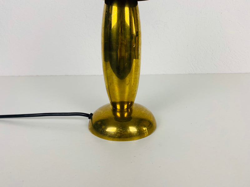 Midcentury Solid Brass Table Lamp by Studio Lambert, 1980s