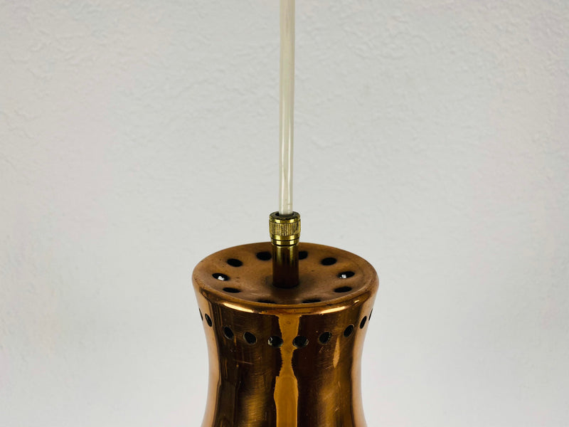Midcentury Rare Copper Pendant Lamp by Vereinigte Werkstätte, 1960s