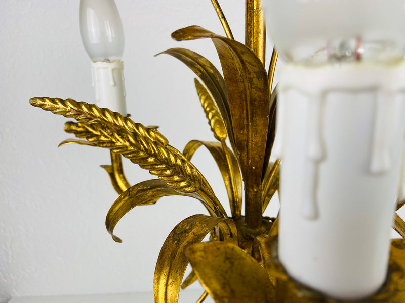 Golden Wheat Sheaf Pendant Lamp by Hans Kögl, Germany, 1970s