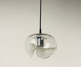 1 of 2 Transparent Glass Pendant Lamp by Koch & Lowy for Peill and Putzler, 1960