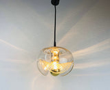 1 of 2 Transparent Glass Pendant Lamp by Koch & Lowy for Peill and Putzler, 1960