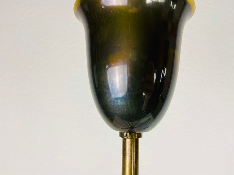 Italian Midcentury Brass 10-Arm Sputnik Chandelier Arredoluce Attributed, 1950s