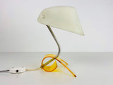 Extraordinary White and Orange Perspex Table Lamp, 1970s