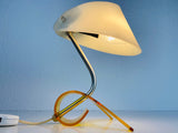 Extraordinary White and Orange Perspex Table Lamp, 1970s