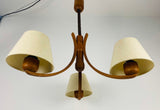 Midcentury Teak Pendant Lamp with 3 Arms by Domus, 1960s