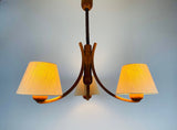 Midcentury Teak Pendant Lamp with 3 Arms by Domus, 1960s