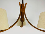 Midcentury Teak Pendant Lamp with 3 Arms by Domus, 1960s