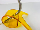 Extraordinary White and Orange Perspex Table Lamp, 1970s
