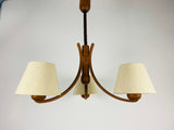 Midcentury Teak Pendant Lamp with 3 Arms by Domus, 1960s