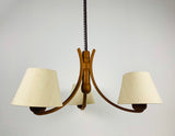 Midcentury Teak Pendant Lamp with 3 Arms by Domus, 1960s