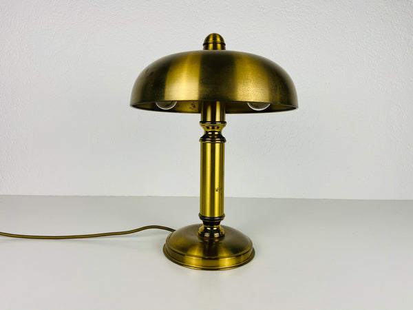 1 of 2 Midcentury Full Brass Table Lamps, 1960s, Germany