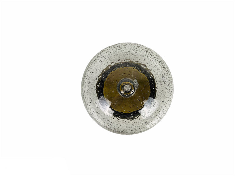 Hillebrand Brass and Glass Flush Mount, 1960s, Germany