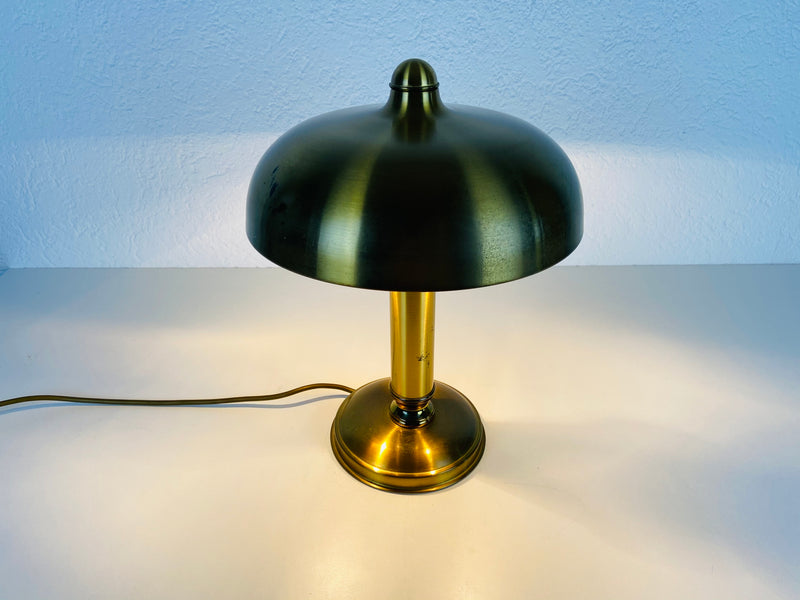 1 of 2 Midcentury Full Brass Table Lamps, 1960s, Germany