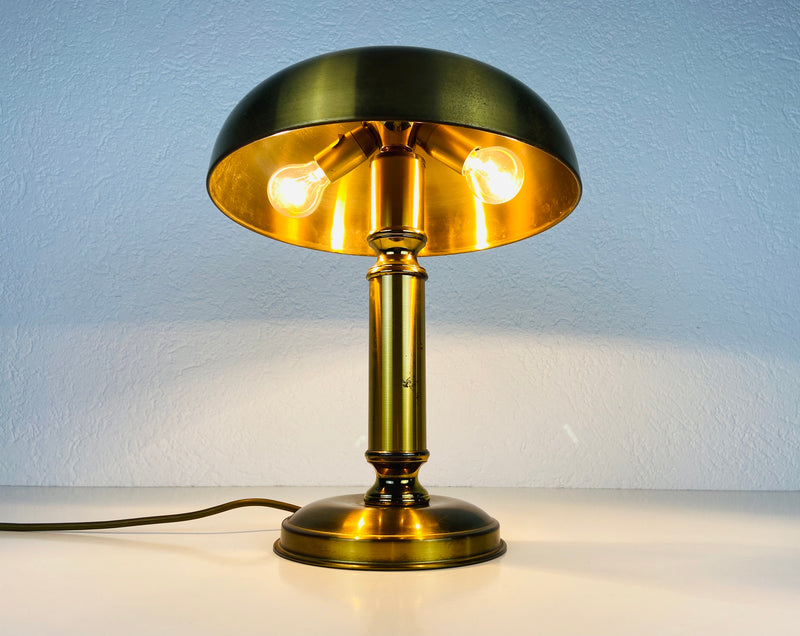 1 of 2 Midcentury Full Brass Table Lamps, 1960s, Germany