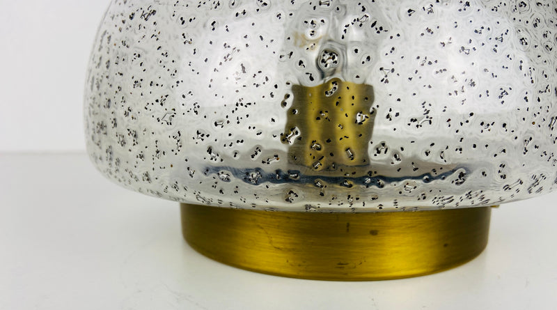Hillebrand Brass and Glass Flush Mount, 1960s, Germany